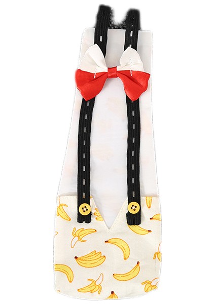 Muz Tarzı S Beden Ayarlanabilir Pet Bez Bebek Bezi Yıkanabilir Pet Bezi Kümes Hayvanı Giyim Meyve Desenli Ördek Bezi (Yurt Dışından)