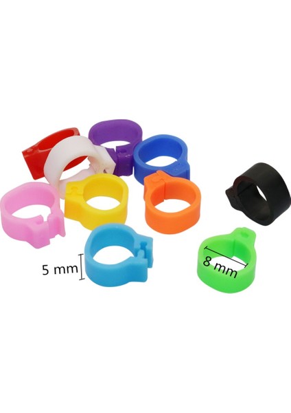 Yeşil Stil Kuş Ayak Yüzük Bantı Iç Çapı 8mm Genişlik 5mm - Güvercin Kanat Tavuk Güvercin Kuş Yavruları Ördek Papağan Klip Halkaları Malzemeleri (Yurt Dışından) modelleri