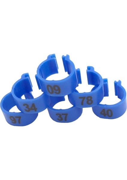 Mavi Stil 10MM Dijital Kuş Ayak Halkası Güvercin Eğitim Aracı Renk Tanımlama Halkası Kuş Malzemeleri Papağan Ayak Klipsi Halka (Yurt Dışından)