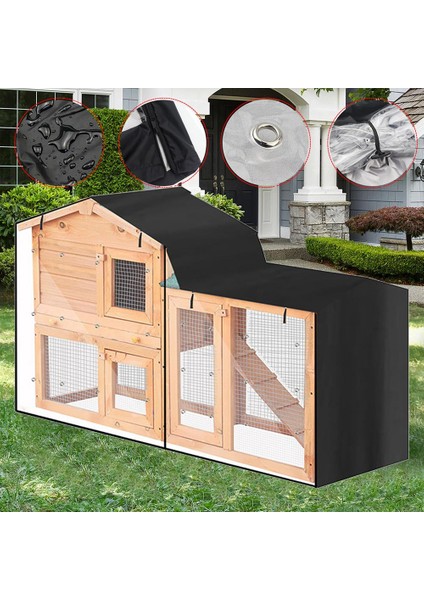 Yeşil 147X52X86CM Stili Küçük Evcil Hayvan Üçgen Tavşan Kafesi Toz Kapak 210D Oxford Kumaş Tavşan Yuvası Kapakları Su Geçirmez ve Dayanıklı Tavşan Kafesi Aksesuarları (Yurt Dışından) fırsatları