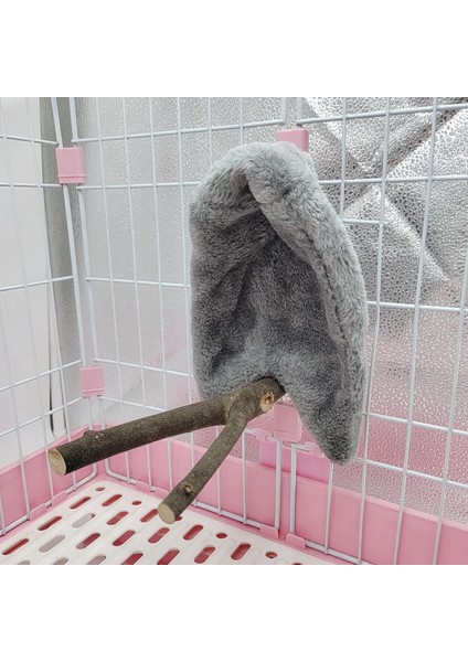 Gri Stil 18X28CM Kuş Hamak Çadır Rüzgar Geçirmez Kürk Papağan Kafes Asılı Mağara Sıcak Muhabbet Kuşu Kış Küçük Evcil Hayvanlar Gizlenme Kuşlar Pamuk Yuva Aksesuarları (Yurt Dışından)