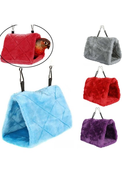 Açık Gri Stil Evcil Hamster Evi Asılı Yuva Papağan Evi Muhabbet Kuşu Saka Kuşu Sıcak Kuş Yatağı Sıçan Hamak Kuş Kafesleri Kış Oyuncakları (Yurt Dışından) modelleri