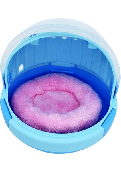 Pembe Tarzı 19.5X16.5CM Kuş Sıcak Yuva Papağan Kafesi El Taşıma Kafesi Taşınabilir Evcil Hayvan Taşıyıcı Yuva Ped ile Papağan Yatma Yuvası Pet Taşıyıcı Açık Hava Için (Yurt Dışından)