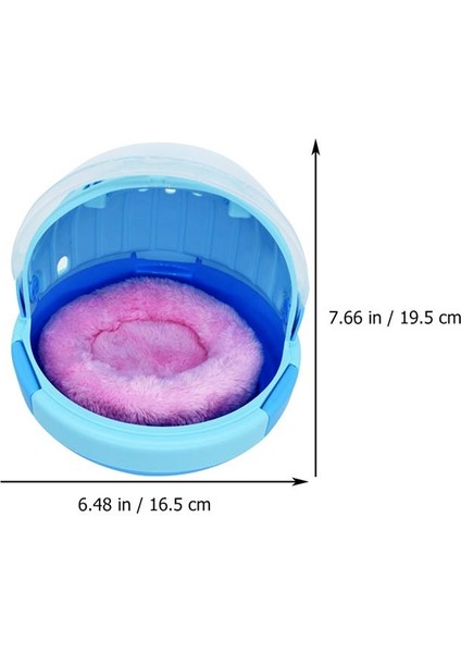 Pembe Tarzı 19.5X16.5CM Kuş Sıcak Yuva Papağan Kafesi El Taşıma Kafesi Taşınabilir Evcil Hayvan Taşıyıcı Yuva Ped ile Papağan Yatma Yuvası Pet Taşıyıcı Açık Hava Için (Yurt Dışından)
