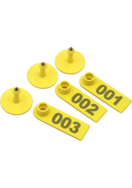 Sarı Stil 401A500 Keçi Kulak Etiketi Ile Numaralı Kulak Lazer Yazma Bakır Kafes Küpe Çiftlik Hayvanı Tanımlama Kartı (Yurt Dışından)