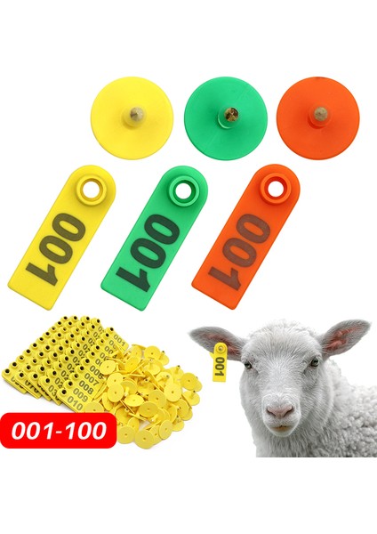Sarı Stil 401A500 Keçi Kulak Etiketi Ile Numaralı Kulak Lazer Yazma Bakır Kafes Küpe Çiftlik Hayvanı Tanımlama Kartı (Yurt Dışından) fiyatları