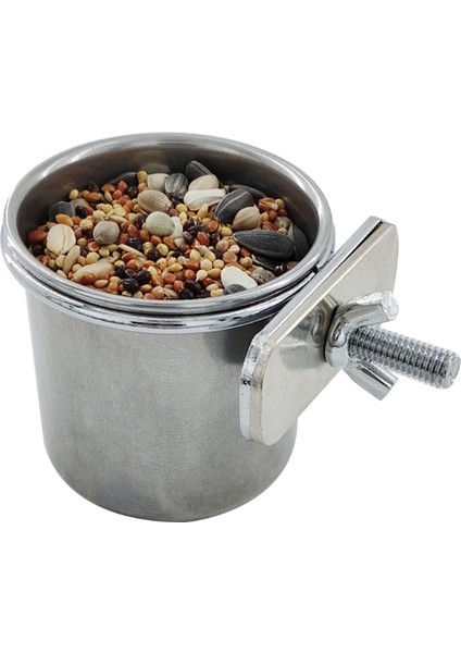 M Tarzı Kafes Kase Kase Yem Içme Derinlik Kuş Kafesi Için Paslanmaz Çelik Beslenme Içme Derinlik Kanatlı Kafes Besleyici _X001D_ (Yurt Dışından)