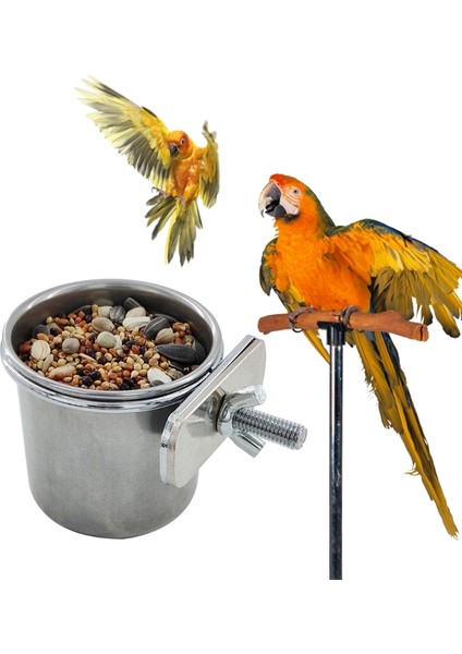 M Tarzı Kafes Kase Kase Yem Içme Derinlik Kuş Kafesi Için Paslanmaz Çelik Beslenme Içme Derinlik Kanatlı Kafes Besleyici _X001D_ (Yurt Dışından) fiyatları