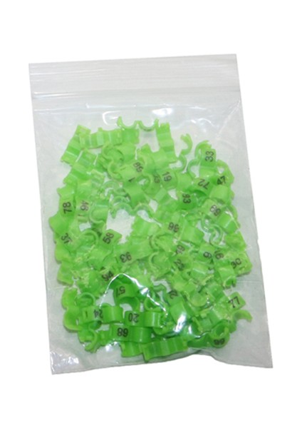 Yeşil Stil Iç Çap 4mm Renkli No.kuş Klips Halka Papağan Ayak Halkası Tanımlama Aracı Kanarya Akasya Kuş Malzemeleri (Yurt Dışından)