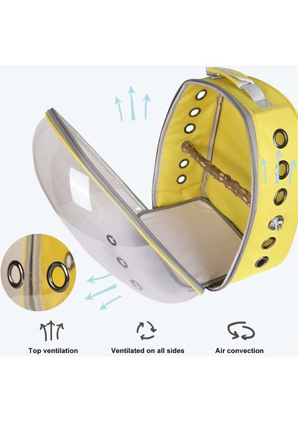 G Tarzı Yüksek Kaliteli Papağan Taşıyıcı Kuş Seyahat Çantası Uzay Kapsülü Şeffaf Sırt Çantası Nefes Alabilir Papağan Sırt Çantası 360° Manzara Gezisi (Yurt Dışından)