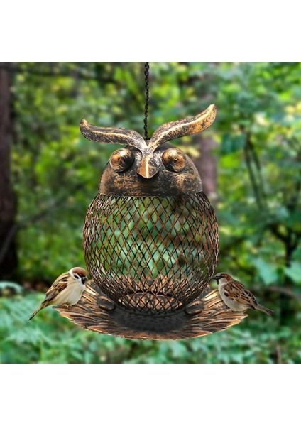 Demir Baykuş ve Kuş Derisi Ağaç Süsü Bahçe Dekoru Evcil Hayvan Malzemeleri Kuşlar Aksesuarları Yem ve Içecekler Için Kuş Sulukları (Yurt Dışından)