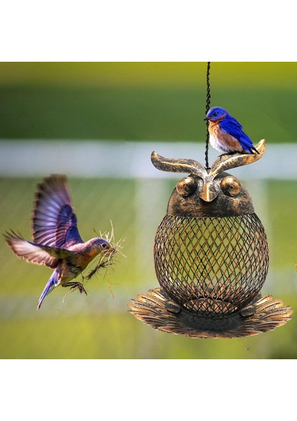 Demir Baykuş ve Kuş Derisi Ağaç Süsü Bahçe Dekoru Evcil Hayvan Malzemeleri Kuşlar Aksesuarları Yem ve Içecekler Için Kuş Sulukları (Yurt Dışından) fiyatları