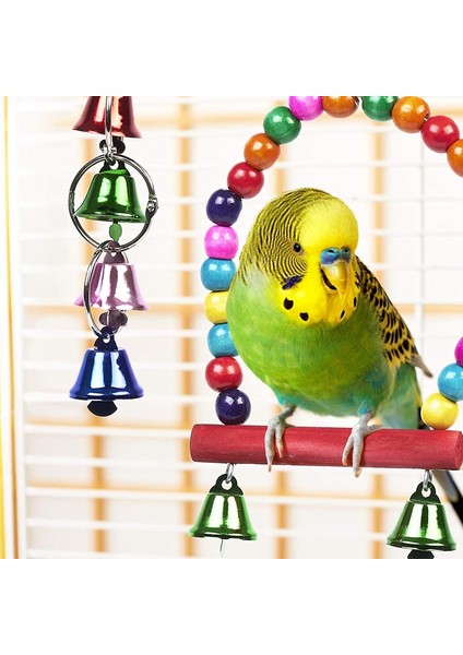 B Tarzı Papağanlar Için Güvenilir ve Kemirilebilir Kafes Oyuncakları - Sallanan Isırma Köprüsü Ahşap Boncuk Top Zil Oyuncakları Stokta (Yurt Dışından) indirimleri