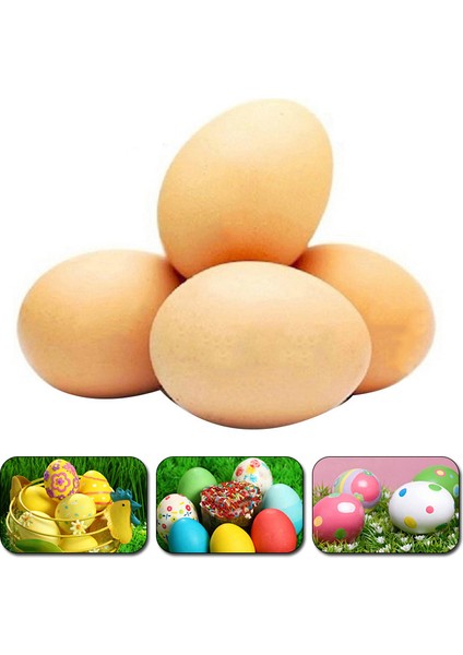 5 Adet 5.5*4cm Tavuk Kulübesi Küçük Sahte Yumurtalar Simülasyon Plastik Yumurtalar Çiftlik Hayvan Kafesi Aksesuarları Kendin Yap Boyama (Yurt Dışından)