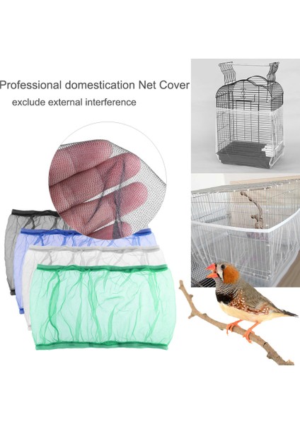 Beyaz Stil 66-132CM Naylon Fileli Kuş Kafesi Kılıfı Etek Ağı Temizleme Tohum Toplayıcı Koruma Kuş Kafesi Aksesuarları Havalı Fileli Papağan Kuş Kafesi Ağı (Yurt Dışından) indirimleri