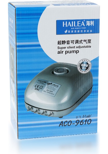 ACO-9602 Stili Ingiltere Adaptör Fişi Yeni Hailea Aco Serisi Yüksek 2W 5W 10W Ayarlanabilir Akvaryum Hava Pompası Balık Tankı Hava Akışı Oksijen Hava Pompası 220V 50Hz (Yurt Dışından) indirimleri