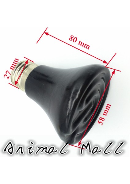 Siyah Stil 25W Mini Sürüngen Malzemeleri Seramik Isıtma Lambası Tırmanma Evcil Isıtma Lambası Uzak Kızılötesi Seramik Lamba Kaplumbağa Isıtma Lambası (Yurt Dışından)