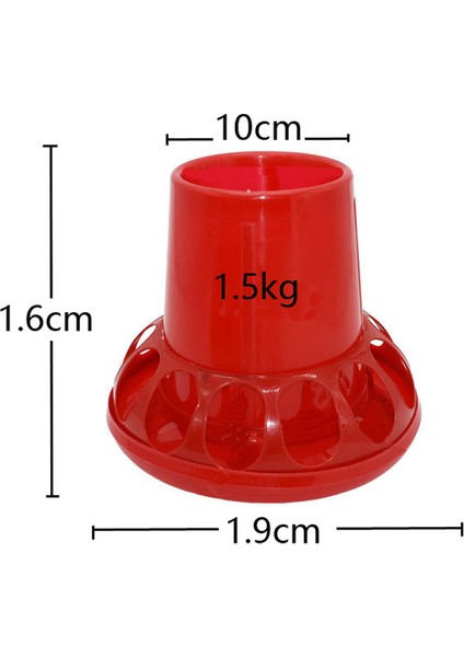 1.5kg Tarzı M Beden Kümes Hayvanı Yetiştirme Araçları 1.5 kg Kırmızı Plastik Yumurta Toplayıcısı Kuş Kova (Yurt Dışından)