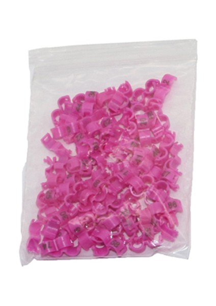 Pembe Tarzı Iç Çap 3mm Renkli No.kuş Klips Halka Papağan Ayak Halkası Tanımlama Aracı Kanarya Akasya Kuş Malzemeleri (Yurt Dışından)