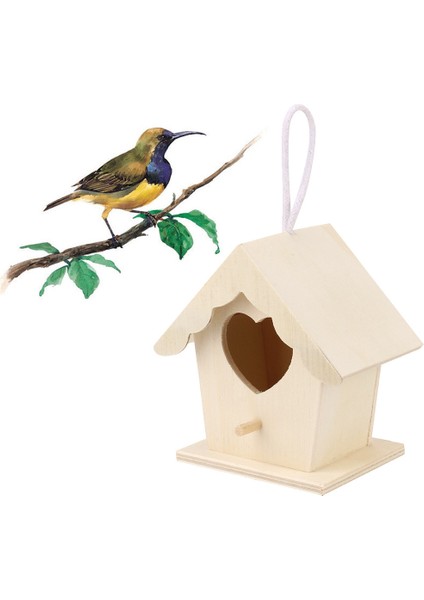 D 1 Bilgisayar Stili Asma Ipi ile Ahşap Kuş Evi Süs Bahçeciliği Hummingbird Evi Çim Açık Kuş Evi El Dokuması Kuş Evleri (Yurt Dışından) fiyatları