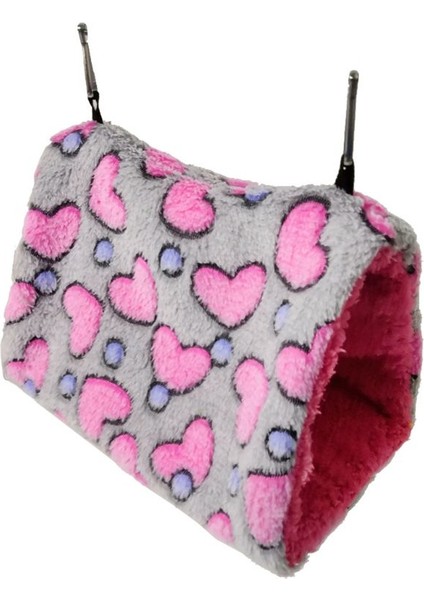 Pembe Kalp Stili S Beden Sıcak Kuş Papağan Yuva Evi Asılı Hamak Peluş Tüylü Kuşlar Için Saklanma Yuvanı Kuytu Kucaklaşma Mağara Kulübe Macaw Hamster C42 (Yurt Dışından)