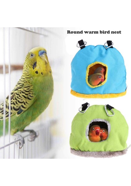 Mavi Stil M Beden Kuş Kafesleri Yataklar Sıcak Kürklü Kuş Evi Kulübe Asılı Kafes Hamster Papağan Agapornis Için Kuş Yuvaları (Yurt Dışından) fiyatları