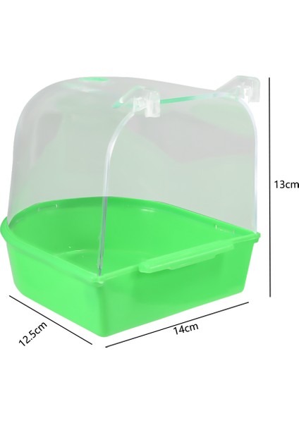 Gül Tarzı Kuş Banyosu Küveti Kafes Aksesuarları Papağan Banyo Şeffaf Plastik Askılı Küvet (Yurt Dışından)