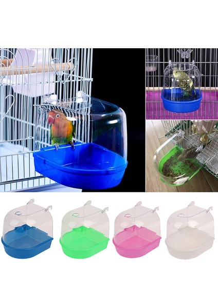 No.4 Tarzı Plastik Kuş Papağan Banyo Kutusu Kuş Duşu Muhabbet Kuşu Asma Kuş Kafesi Küveti Kuş Banyosu Kuş Su Banyo Küveti Evcil Kuş Kasesi (Yurt Dışından) fırsatları