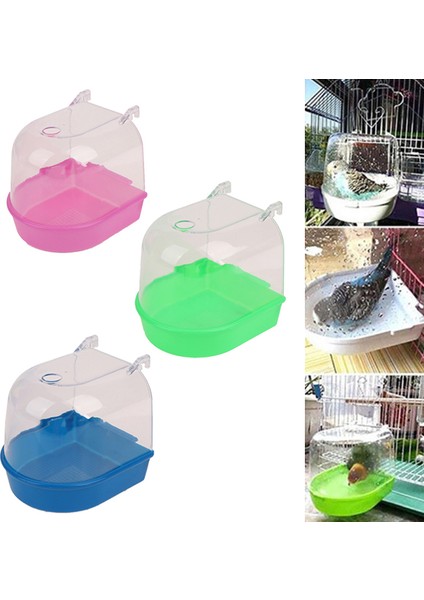 No.4 Tarzı Plastik Kuş Papağan Banyo Kutusu Kuş Duşu Muhabbet Kuşu Asma Kuş Kafesi Küveti Kuş Banyosu Kuş Su Banyo Küveti Evcil Kuş Kasesi (Yurt Dışından) indirimleri