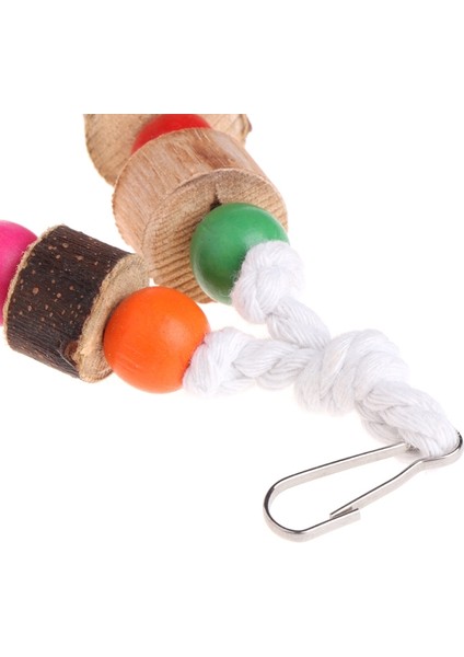 Resimlerin Stili Gösterdiği Gibi Doğal Ahşap Kuş Papağan Renkli Oyuncaklar Çiğneme Isırma Asılı Kafes Topları Iki Halatlı (Yurt Dışından) modelleri