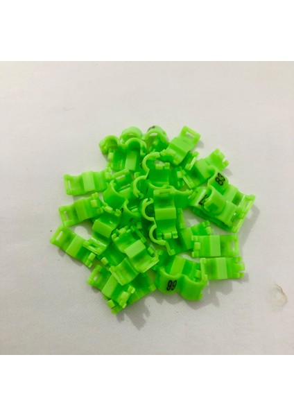 Yeşil Stil 3.0mm Iç Kanarya Klip Halkalar Güvercin Papağan Ayak Halkaları Küçük Kuşlar Ayak Halkaları Numaralı (Yurt Dışından)