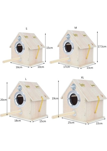 Beyaz Stil Xl Beden Kuş Yuvası Güvercin Evi Ahşap Papağan Üreme Kutusu Açıkta Asılı Dekorasyon Sıcak Bahçe Barınağı Habitat (Yurt Dışından)