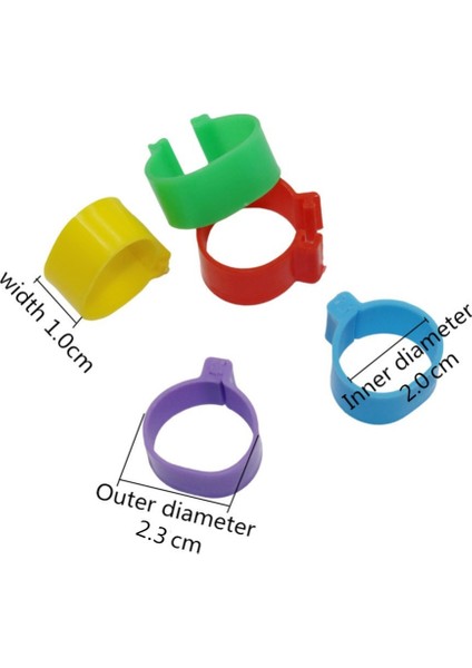Mor Tarzı Iç Çap 2.0 5 Adet Renkli Ayak Halkası Iç Çapı 1.6cm, 2.0cm Kümes Hayvanı Ayak Halkası Ördek Kaz Damızlık Ekipmanı Hayvan Malzemesi (Yurt Dışından) modelleri