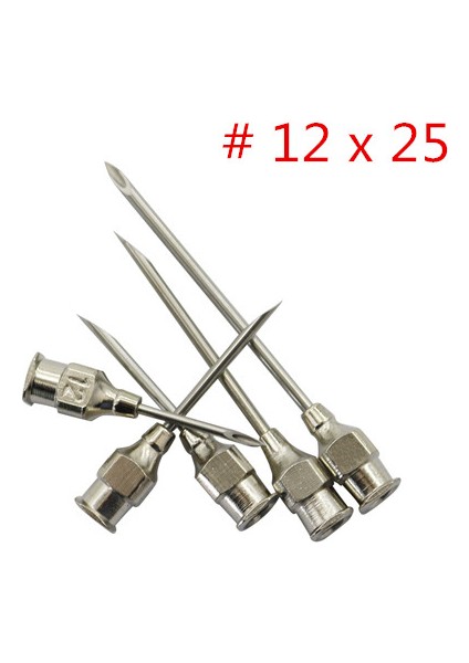 12X25 Tarzı M Beden Paslanmaz Çelik Enjeksiyon Domuz Hamster Tavşan Kümes Hayvanları Enjeksiyon Aracı Iğne Çiftlik Ekipmanı (Yurt Dışından)