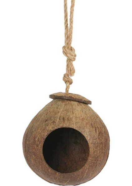 Hindistan Cevizi Yuva Stili Hindistan Cevizi Kabuğu Kuş Evi Kaplan Derisi Inci Kuş Papağan Yuvası Yuva Sıcak Anti-Isırma Kuş Yuvası J6PC (Yurt Dışından)
