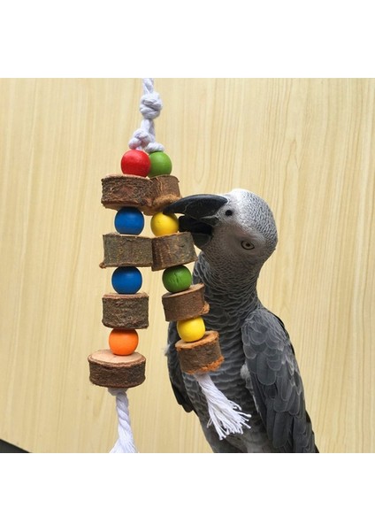 Resimlerin Stili Gösterdiği Gibi Doğal Ahşap Kuş Papağan Renkli Oyuncaklar Kemirme Isırma Asılı Kafes Topları Iki Halat X7YF Kuş Oyuncakları Conure Kuş Oyuncakları (Yurt Dışından) fiyatları