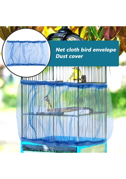 Mavi Stil 66-132CM Naylon Fileli Kuş Kafesi Kılıfı Etek Ağı Temizleme Tohum Toplayıcı Koruma Kuş Kafesi Aksesuarları Havalı Fileli Papağan Kuş Kafesi Ağı (Yurt Dışından) fiyatları