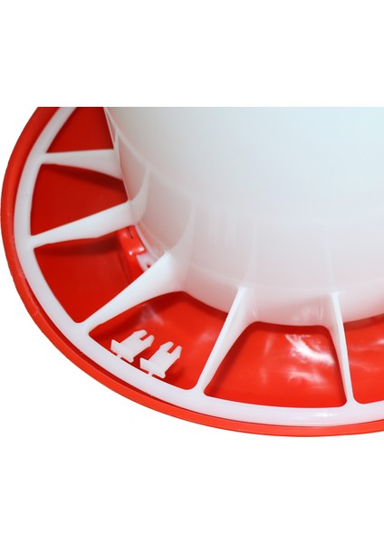 Kırmızı Stil 3kg Besleme Kovası 3 kg Plastik Yem Kova Tavuk Horoz Kümes Kapak Sap Su Içme Malzemeleri (Yurt Dışından)