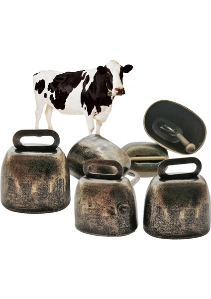 3 Adet Tarzı Inek Koyun Çanları - Keskin Sesli Çiftlik Hayvanları Için Uzaklara Yayılan Kayıp Önleyici Çanlar - At Sığır Köpek Hayvan Çanı Otlama Ekipmanı (Yurt Dışından) fiyatları