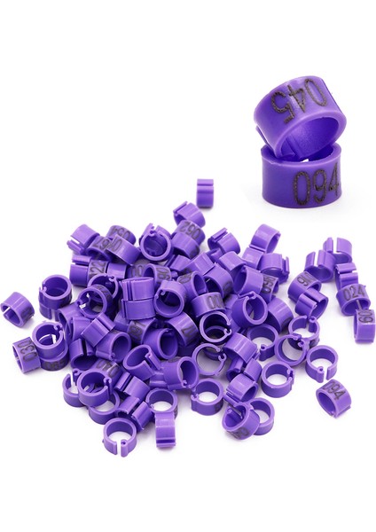 Mor 100 Adet Tarzı Çok Renkli Güvercin Ayak Yüzükleri ile Kelimeler Plastik Küpeler Durable Bird Ring Güvercin Ayak Yüzükleri Malzemeleri Kuş Araçları (Yurt Dışından)