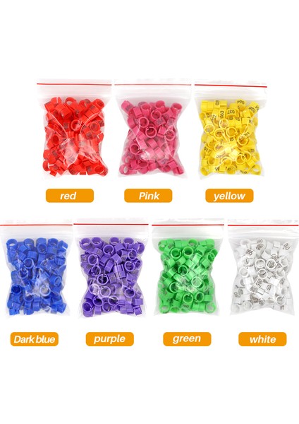 Mor 100 Adet Tarzı Çok Renkli Güvercin Ayak Yüzükleri ile Kelimeler Plastik Küpeler Durable Bird Ring Güvercin Ayak Yüzükleri Malzemeleri Kuş Araçları (Yurt Dışından)