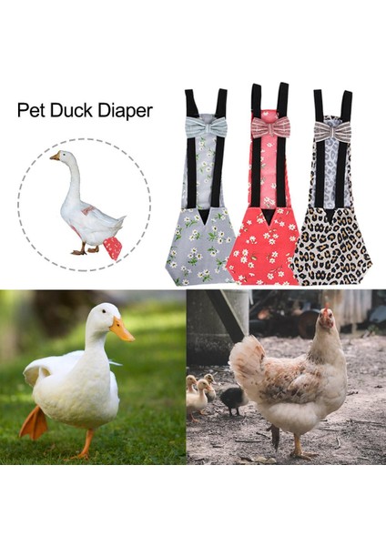 Mavi Stil S Beden Köpek Ördek Bez Çiftlik Kıyafetleri Yıkanabilir Kümes Kıyafeti Bowknot Tasarımı Elastik Bant ile (Yurt Dışından) indirimleri