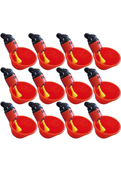 12 Adet Tarzı Otomatik Kuş Kümesi Kanatlı Tavuk Su Içme Bardakları Hayvan Yemleme Su Içme Malzemeleri (Yurt Dışından)