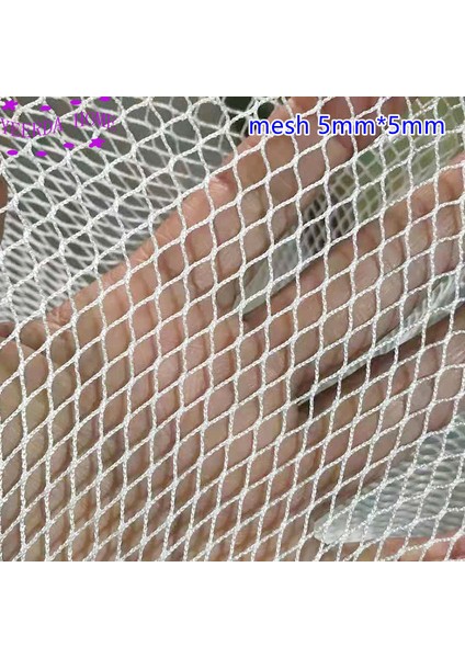 Örgü 5mm x 5mm Stili 2X3M Beyaz Düğmesiz Ağ Yarı Mamul Balık Ağı Trol Ağı Aksesuarları Set Ağı Aracı Üreme Ağı Ev ve Icrop Izolasyon Ağı (Yurt Dışından)