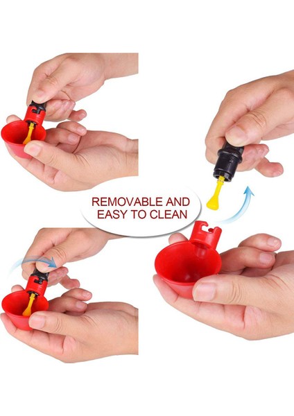 12 Adet Tarzı Otomatik Kuş Kümesi Kanatlı Tavuk Su Içme Bardakları Hayvan Yemleme Su Içme Malzemeleri (Yurt Dışından) fırsatları