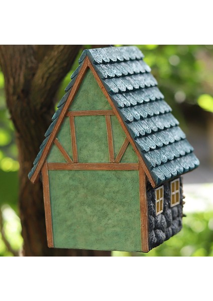 Gösteri Stili Olarak 1 Adet Reçine El Boyalı Renkli Kuş Evi Bahçe Country Kulübeler Kuş Evi Açık Dekoratif Yuva Kutusu Kuşlar Için (Yurt Dışından) indirimleri