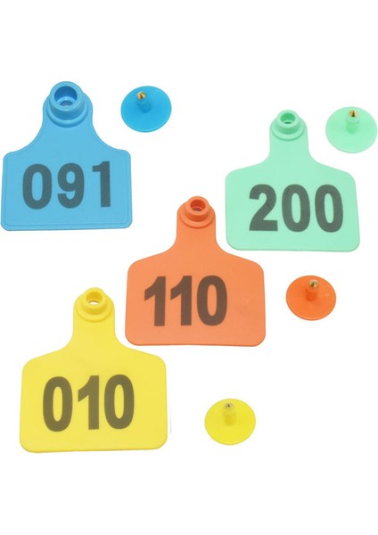 Mavi Stil 100 Adet Çiftlik Sığır Sığır Tpu Kulak Etiketi Işaretleri ile Kelime Kulak Etiketleri Yazılı Bakır Başlı Küpe Çiftçilik Hayvan Kimlik Kartı (Yurt Dışından)