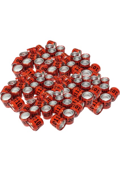 Kırmızı Stil Alüminyum Yarış Güvercin Bacak Halkaları Bantlar 8mm Çok Renkli (Yurt Dışından)