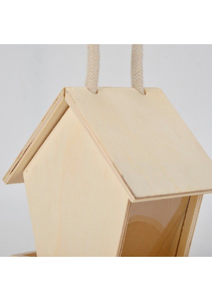 B Tarzı Vahşi Kuş Ahşap Kuş Evi Asma Tipi Papağan Gözlem Penceresi ile Bahçe Dekorasyonu Için Dış Mekan Kuş Evi (Yurt Dışından)