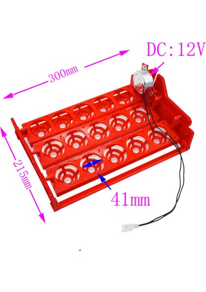 DC12V Tarzı M Beden 15 Yumurta Kuluçka Makinesi Yumurta Tepsisi Otomatik Yumurtaları Otomatik Döndüren 3*5 Delikli Kümes Hayvanı Incubation Ekipmanı (Yurt Dışından)